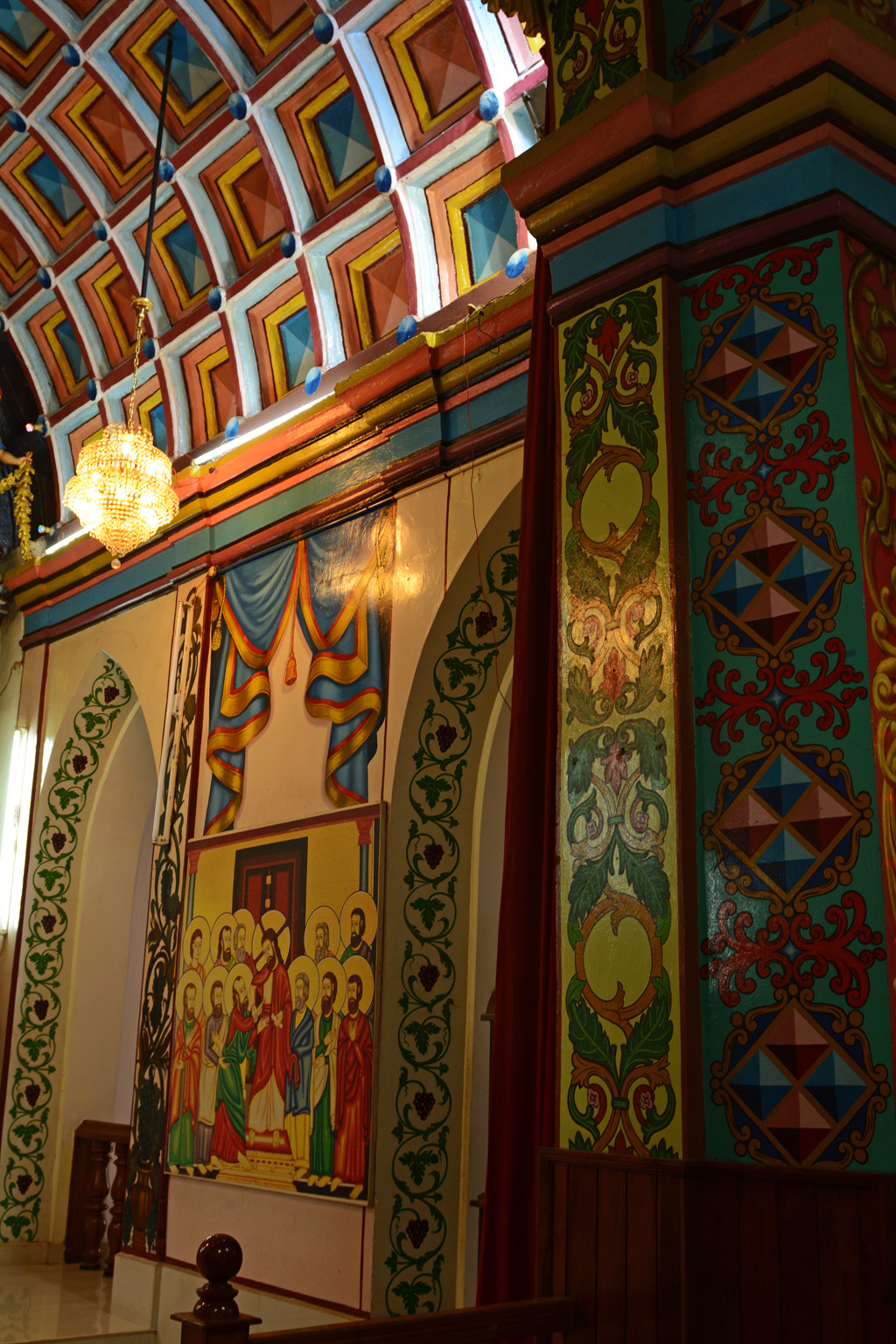 Paintings inside Kudamaloor Church